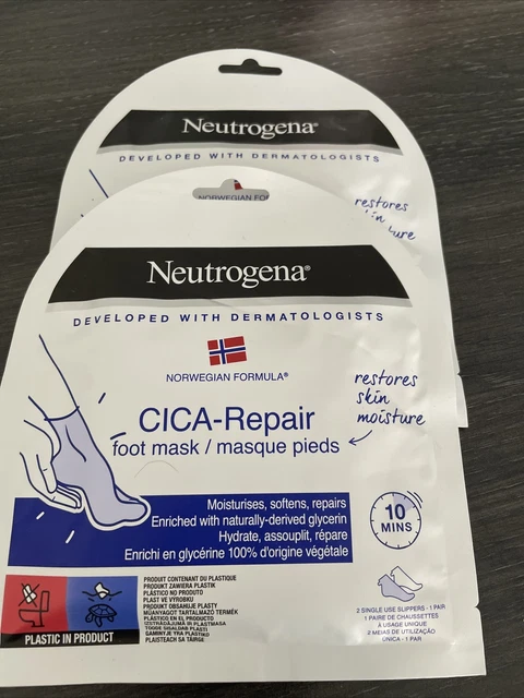 2 X Maschera piedi riparazione formula norvegese Neutrogena