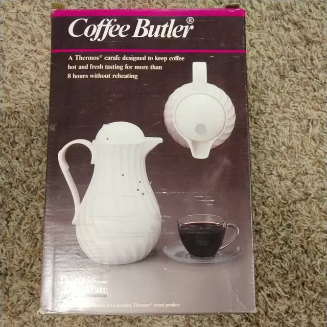 Thermos Ware Coffee Butler 32 oz Model 450 Beige Vintage New In Box