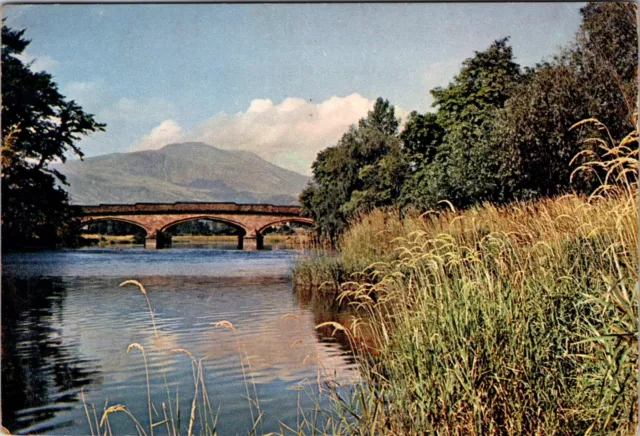 Vintage Scotland Postcard, 1960 The River Teith at Callander, Perthshire ZW0