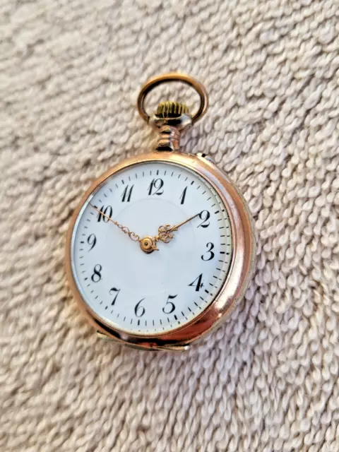 Antike Jugendstil Taschenuhr Damen 800er Silber Gepunzt ELLI Schweiz Alte Uhr