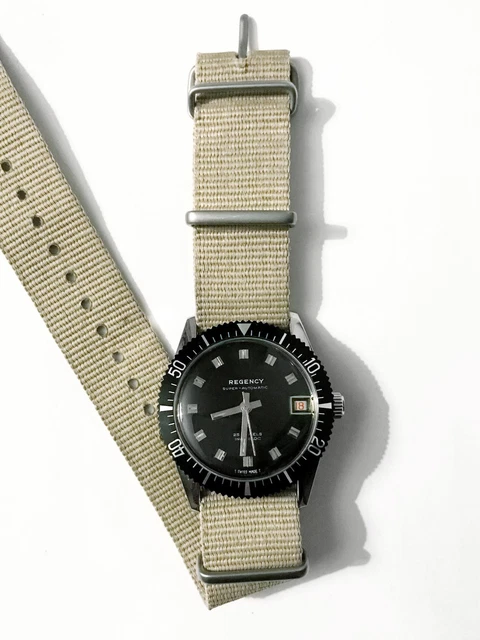 Ordinateur De Plongée Sous Marine Montre Plongée Vintage Mogador Années 1960 - Mécanique Manuelle, Boîtier Acier - Occasion Très Bon état - Fonctionne Bien Bague Pompadour