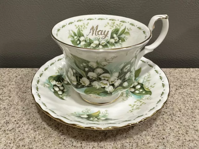 Royal Albert Flower of the Month May Lily of the Valley Cup and Saucer Set NEW!