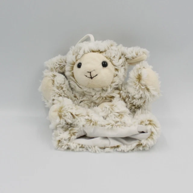 Doudou marionnette mouton blanc beige RODADOU RODA - 27425