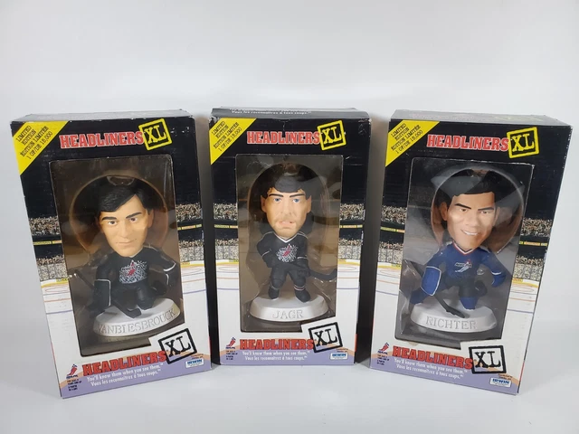 NIB LOT OF 3 NHL Hockey 1998 Headliners Bobblehead/ JAGR-VANBIESBROUCK-RICHTER