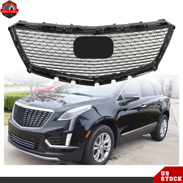 Plastic Diamond For Cadillac XT5 2016-2022 Front Upper Grille Grill Cover Trim