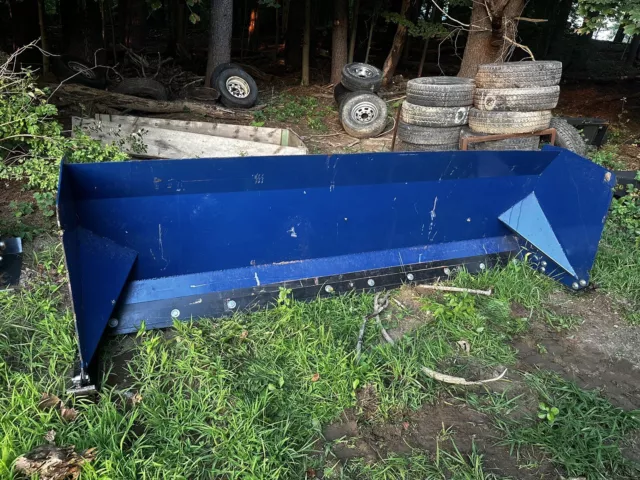 10' Xp30 Snow Pusher / Box- Cat Blue- Skid Steer Quick Attach