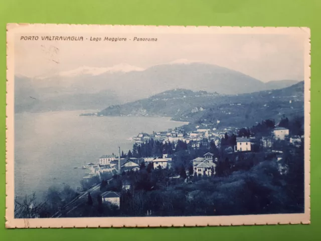 Cartolina - Porto Valtravaglia - Lago Maggiore - Panorama -  1937