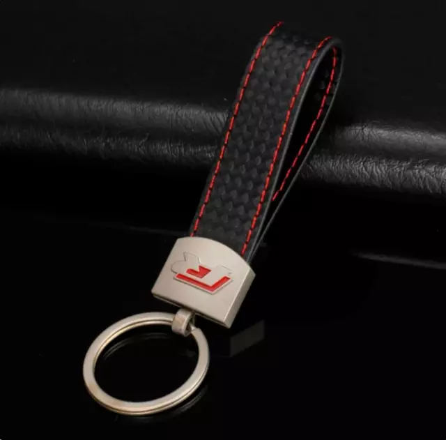 VW R Luxury leather keyring key chain fob Gift UK Volkswagen Transporter Caddy