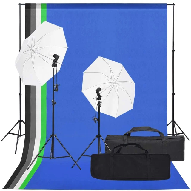 Kit per Studio Fotografico con Set di Luci e Fondale 5199397