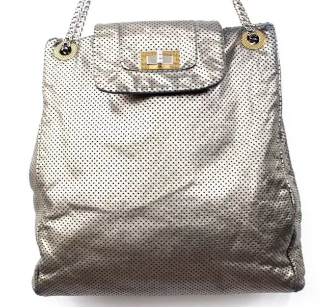 CHANEL PUNCHING LEATHER Chain Shoulder Bag Silver USED $1,093.00 - PicClick  AU