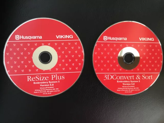 Sistema de bordado de software Husqvarna Viking ReSize Plus 5 CD Windows 95 98 NT