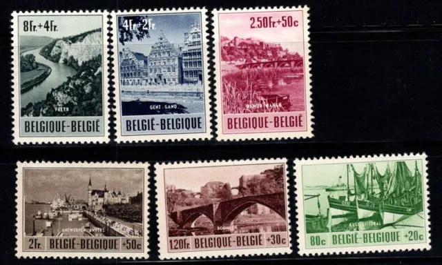 Belgique 1953 Mi. 967-972 Neuf ** 100% tourisme, paysages