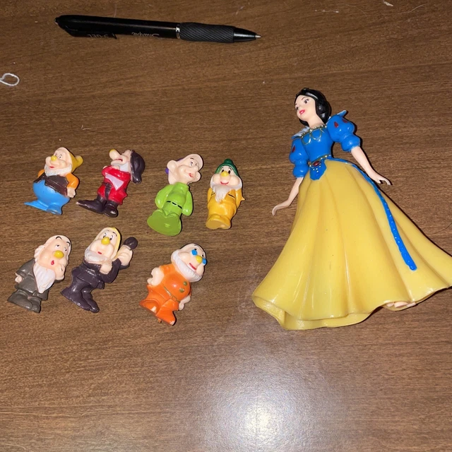 DISNEY SNOW WHITE & the Seven Dwarfs Vintage PVC Toy Figure Set of 8 ...