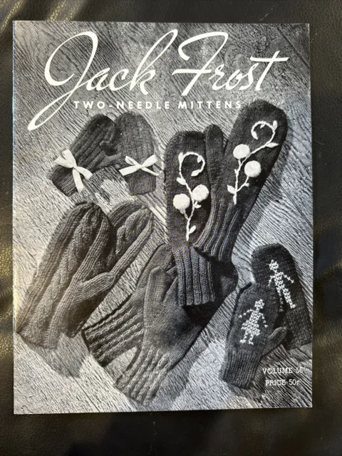 De colección 1955 Jack Frost guantes de dos agujas volumen 56 folleto de instrucciones de tejido