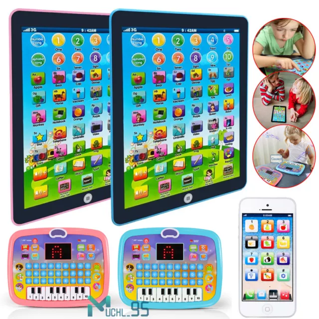 Kids Children Tablet-Educational Learning Toys Gift For Toddler Girls Boys Baby