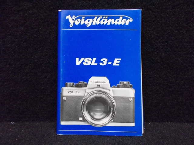 Voigtländer Vsl 3-E, Bedienungsanleitung. #K-325-05