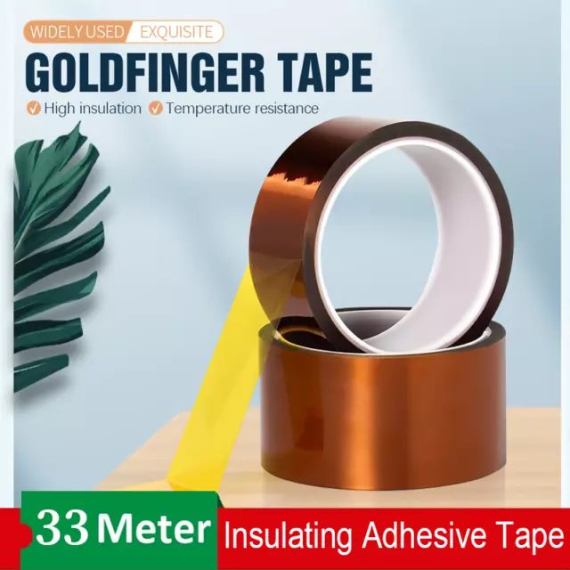 100ft Kapton Polyimide Tape Adhesive High Temperature Heat Resistant US 33M