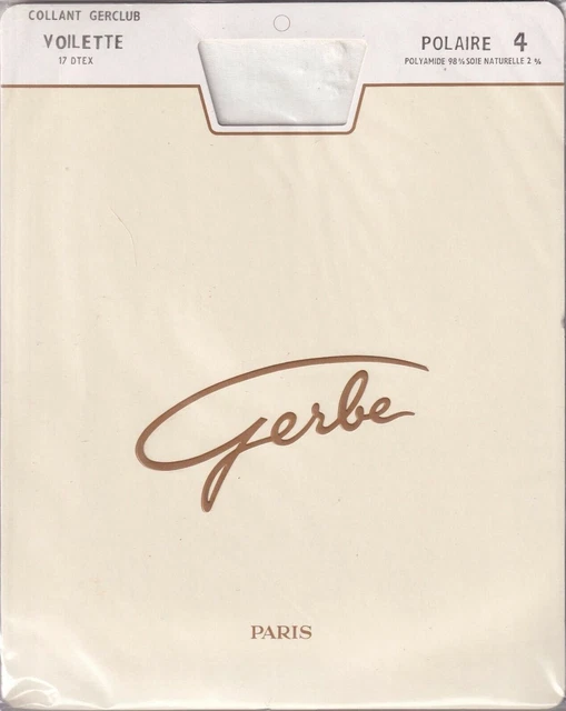 Collant Vintage Gerbe Couleur Soda - Taille 1/S - 100% Made In France - Neuf Avec étiquettes