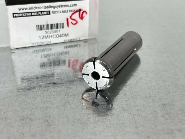 Kennametal Erickson 4mm ID x 12mm OD Hydraulic Chuck Sleeve Collet 12MHC040M