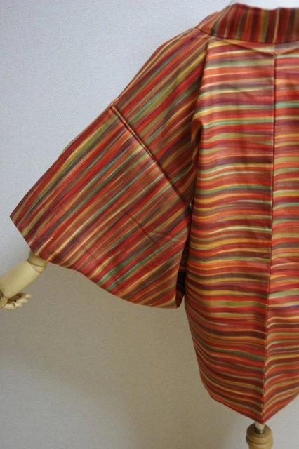 Kimono Dress Japan Vintage Haori Coat Traditional Costume Used Kdjm-H0613