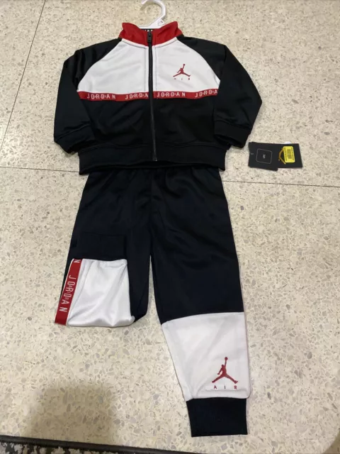 NWT NIKE AIR JORDAN "23" Track Suit 2 Pc Set Size 12 MOS White Red Black