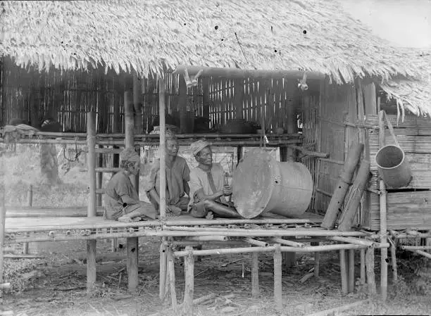 Karen Bronze Drum Was Taken Myanmar Burmese In 1890 OLD PHOTO