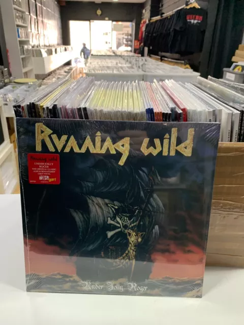 Running Wild LP Under Jolly Roger Grey Vinyle 2023 Scellé