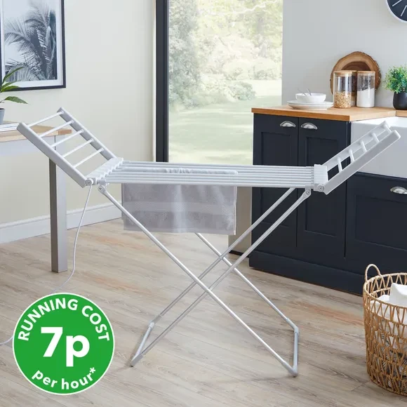 INDOOR DUNELM HEATED Airer with Wings 12M Electric Clothes Drying Rack