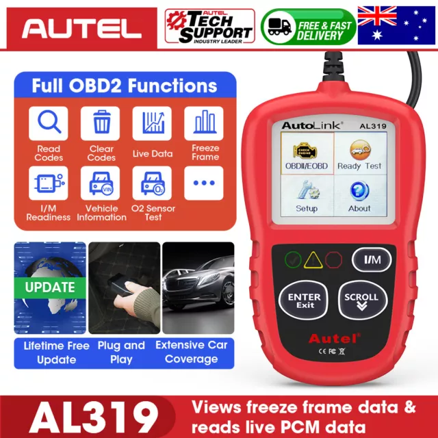 Autel Autolink AL319 Car Engine OBD2 OBDII Fault Code Reader Diagnostic Scanner