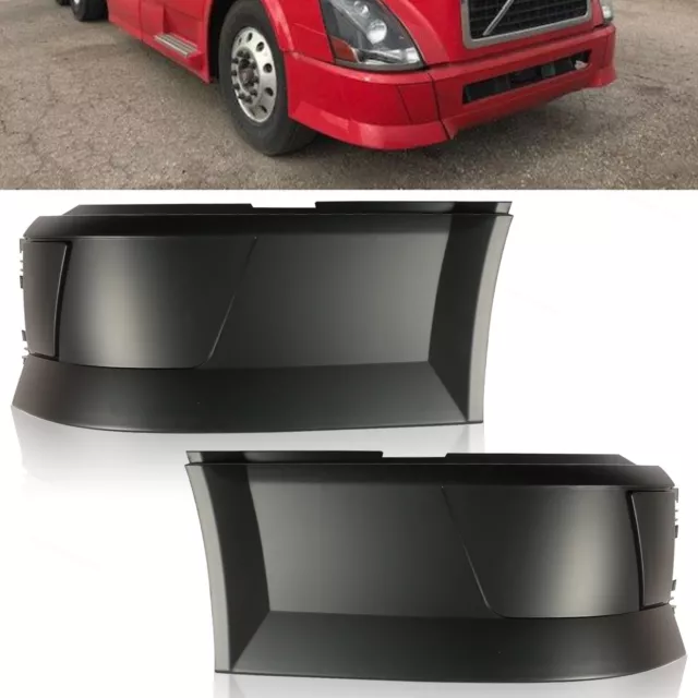 Fits 2004-2015 Volvo VNL Extension Corner Bumper Set 82364722 w/o Fog Light Hole