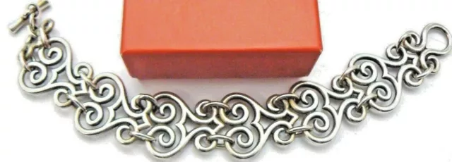 RARE! James Avery Lyrical Links Sterling Silver Bracelet GORGEOUS! Orig. Box