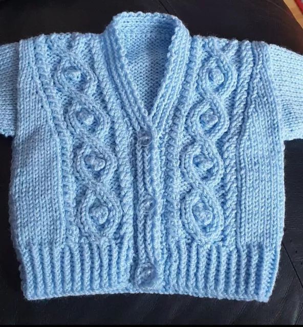 Hand knit baby cardigan 0/3 months