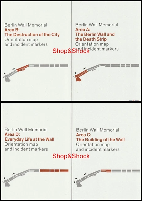 BERLIN WALL MEMORIAL 4 Maps Brochure Mappe Muro Di Berlino Building berlin-wall-memorial-4-maps-brochure-mappe-muro-di-berlino-building
