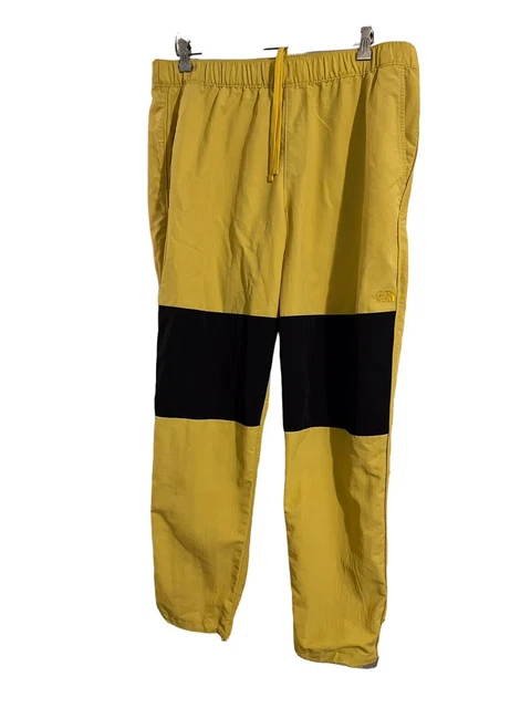 North Face Men’s X-Large Mountain Athletics Nylon Jogger Sweatpants Yellow Black