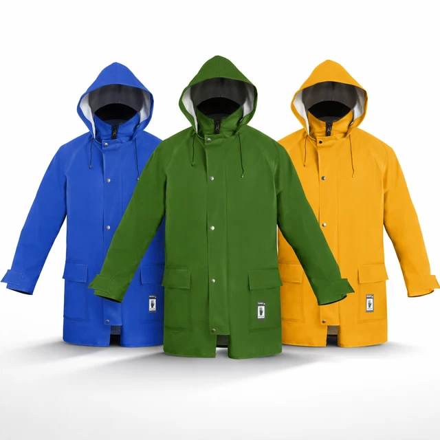 Nomadnia Poncho de pluie adulte grande taille avec capuche et fermeture éclair, poncho para lluvia, poncho tactique adulte pour camping, randonnée, bleu, XL/3XL