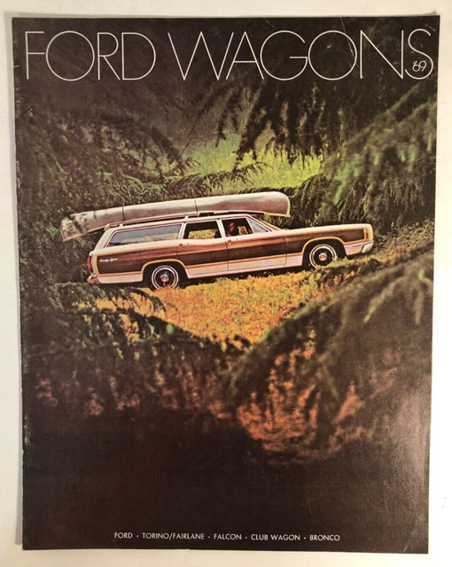 Vintage 1969 Ford Station Wagons Advertising Dealer Brochure -Torino Fairlane