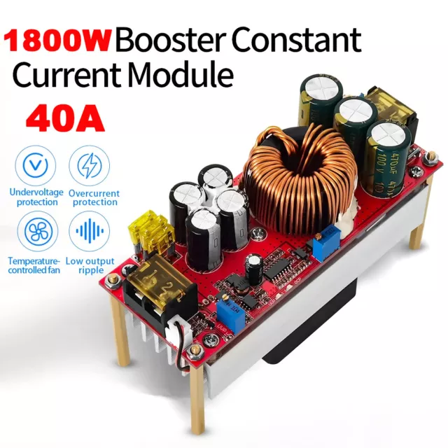 1800W 40A DC-DC 10V-60V to 12V-90V Boost Converter Step Up Power Supply Module