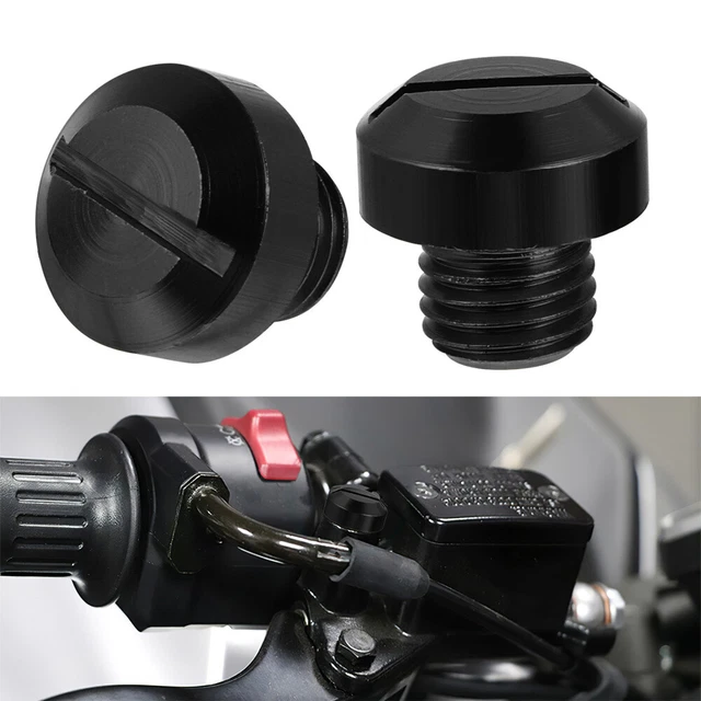 2 Pcs Motorcycle Mirror Hole Caps Rear View Plugs Screw Rearview
