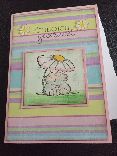 DOPPELKARTE KLAPPKARTE 3D Handarbeit DIY Glückwunsch Geburtstag EUR 2