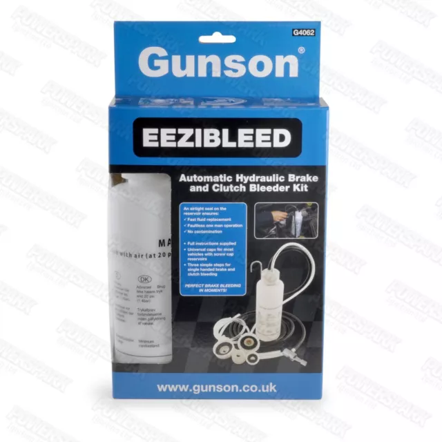 Gunson EEZIBLEED Brake and Clutch Fluid Hydraulic Bleeding Kit