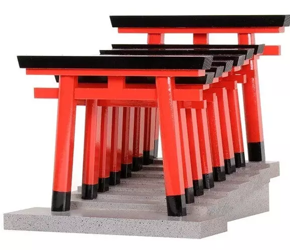 Japanese TORII Red Gate Shinto Shrine FUSHIMIINARI Mini Household Cypress Altar