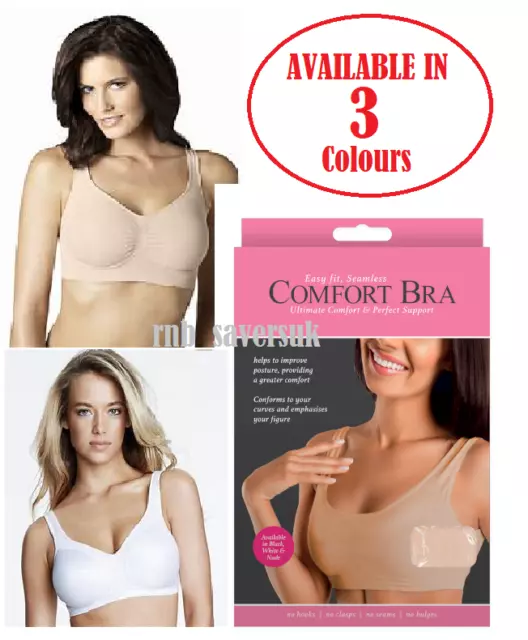 Multipack Seamless Comfort Bras for Everyday Wear Non Padded Non