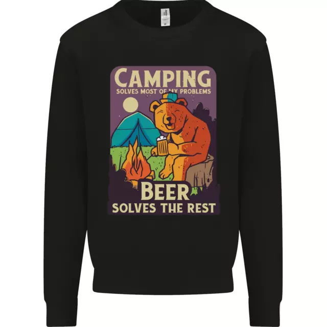Camping Solves Most of My Problems Funny Mens Sweatshirt Jumper