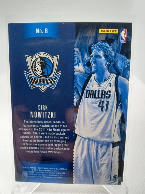2018 Contenders Optic - Dirk Nowitzki #6 - Winning Tickets Red Cracked Ice 2
