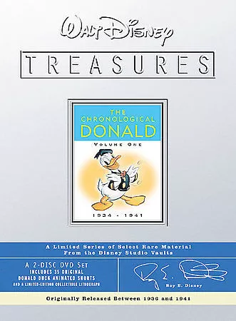 Walt Disney Treasures - The Chronological Donald Vol One (1934 - 1941) 2 VG DVDS