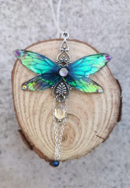 Collier ailes de fée multiples au couleurs irisé multicolores