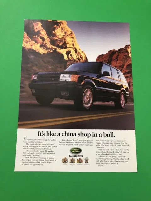 1999 2000 Range Rover Original Vintage Print Ad Advertisement