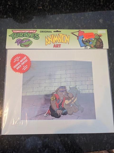 Teenage Mutant Ninja Turtles BeBop Animation Cell Art sealed COA