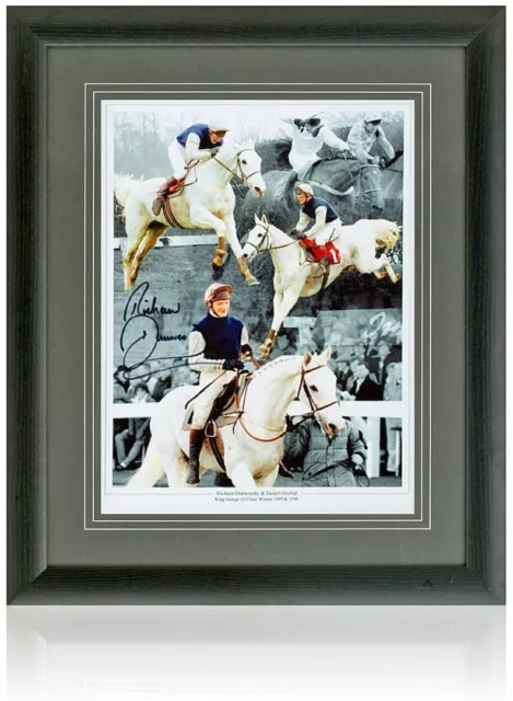 Richard Dunwoody Hand Signed Horse Racing Legend 16x12'' Desert Orchid Montage