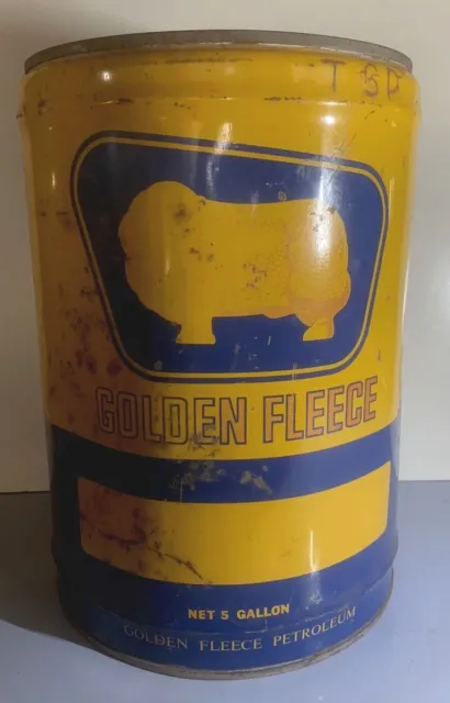 Golden Fleece Tin 5 Gallon (20L), Collectable Oil Tin